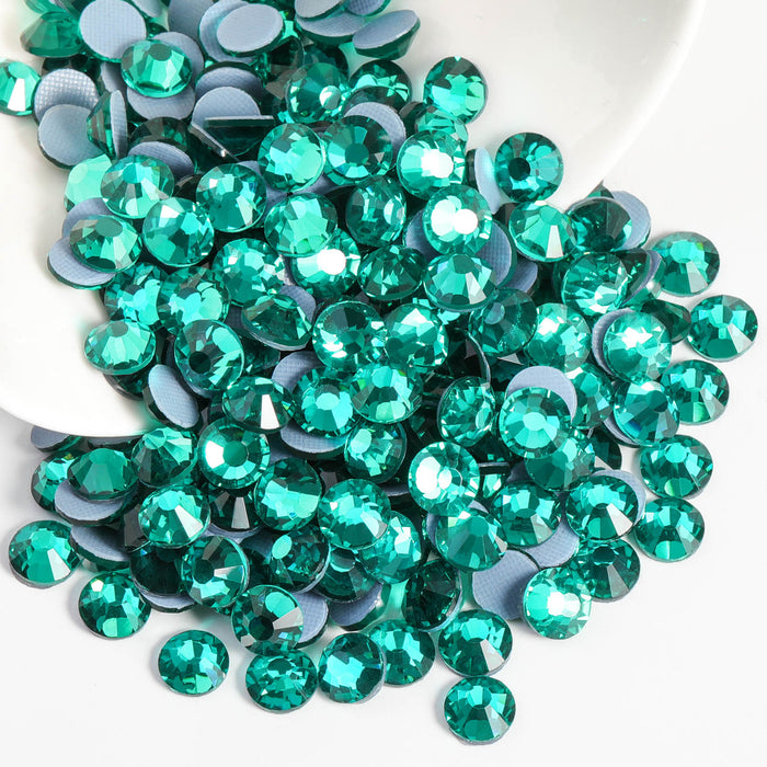 Beadsland Hotfix Rhinestones, Crystal Rhinestones for Crafts Clothes DIY Decoration- Blue Zircon