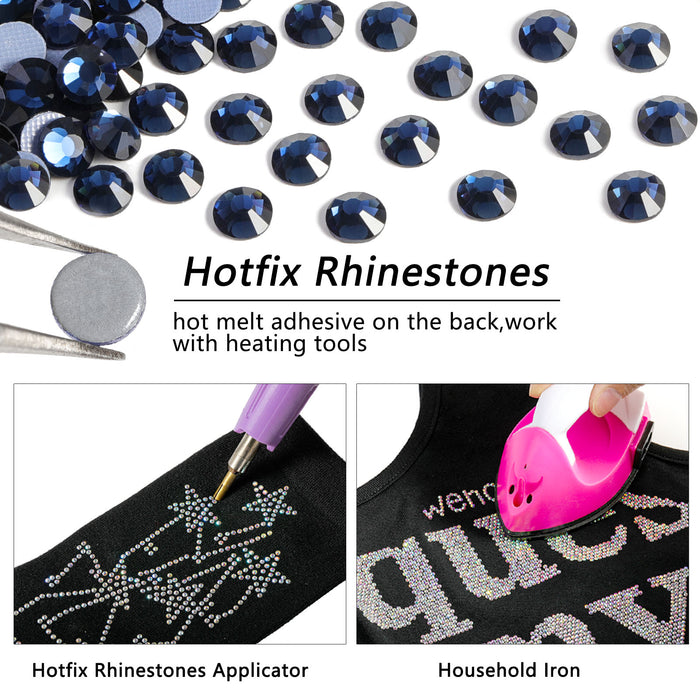 Beadsland Hotfix Rhinestones, Crystal Rhinestones for Crafts Clothes DIY Decoration- Montana