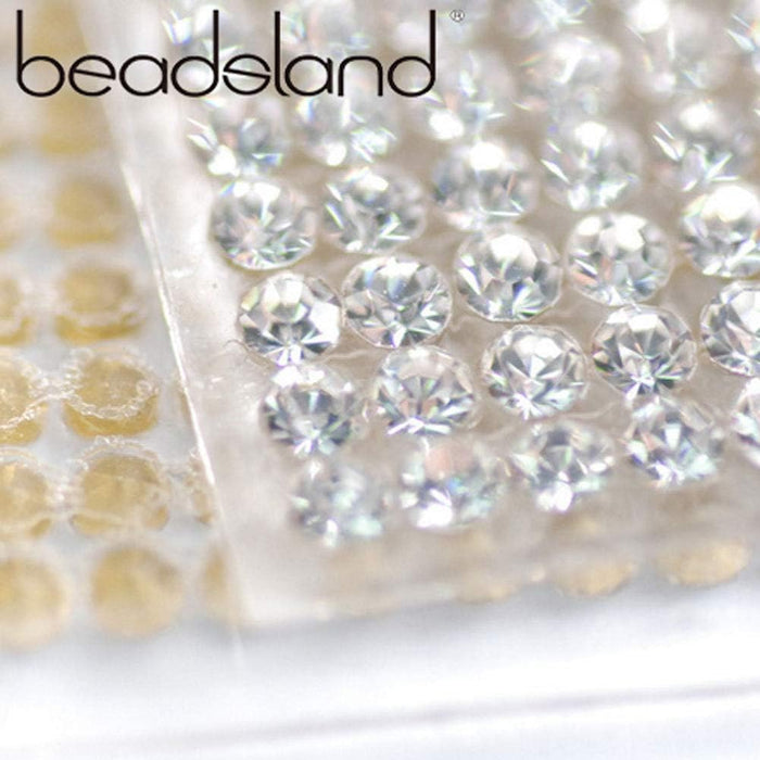 Beadsland 240X400mm Crystal Rhinestone Trim Hotfix Strass Crystal Mesh Banding Bridal Beaded Applique in Sheet for Dresses with 2mm Rhinestones (Crystal)