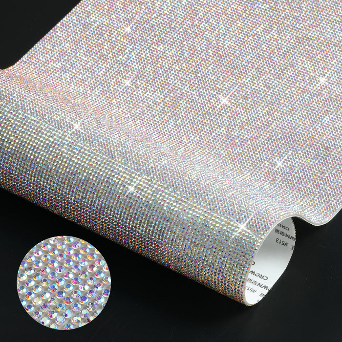 Beadsland Bling Rhinestone Sheet Self Adhesive Glitter Crystal Rhinestones Sticker DIY Gifts Car Decoration 15.75" x 9.45" (Crystal AB)