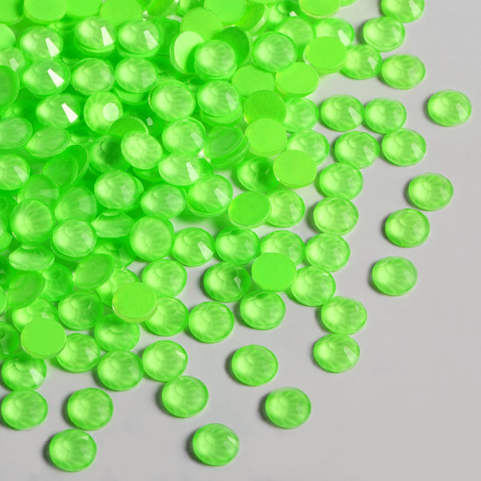 Beadsland Flat Back Crystal Rhinestones Round Gems For Nail Art And Craft Glue Fix - Mocha Green