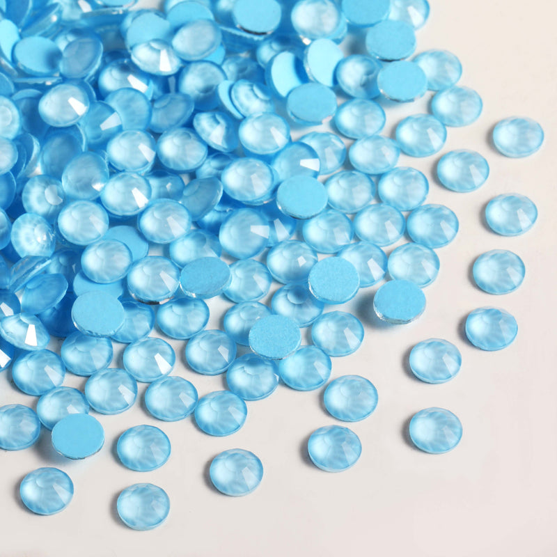 Beadsland Kristall-Strasssteine ​​mit flacher Rückseite, runde Edelsteine ​​für Nagelkunst und Bastelarbeiten, zum Kleben – Saphir