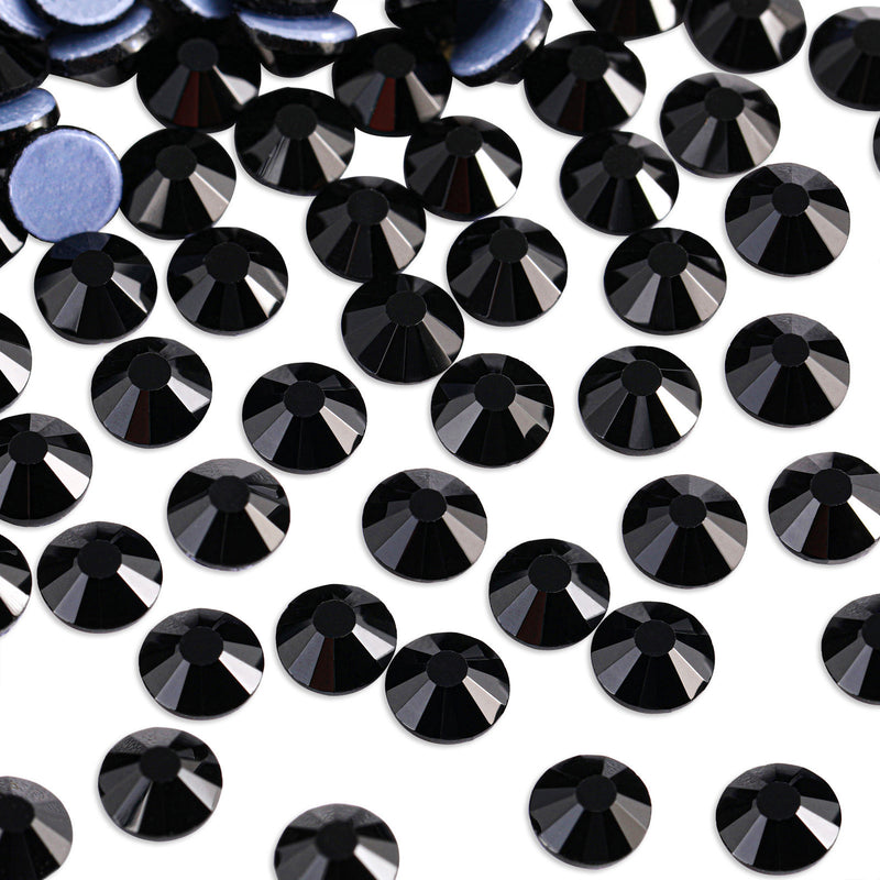 Beadsland Hotfix Rhinestones, Crystal Rhinestones for Crafts Clothes DIY Decoration-Black