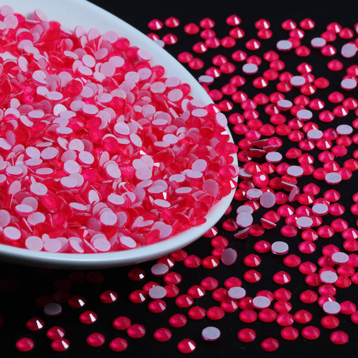 Beadsland Hotfix Rhinestones, Crystal Rhinestones for Crafts Clothes DIY Decoration-Neon Rose