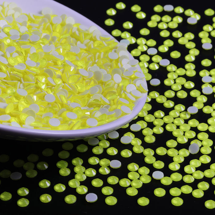 Beadsland Hotfix Rhinestones, Crystal Rhinestones for Crafts Clothes DIY Decoration-Neon Yellow