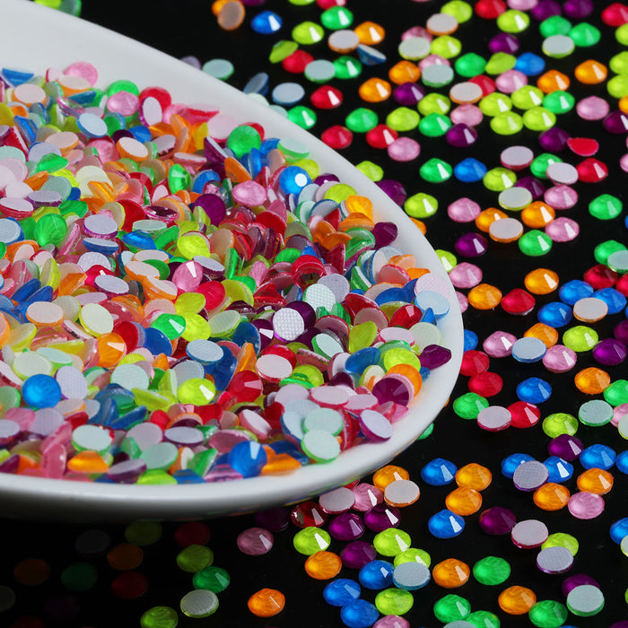 Beadsland Hotfix Rhinestones, Crystal Rhinestones for Crafts Clothes DIY Decoration-Neon Mix
