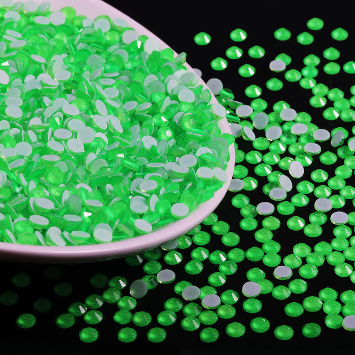 Beadsland Hotfix Rhinestones, Crystal Rhinestones for Crafts Clothes DIY Decoration-Neon Green