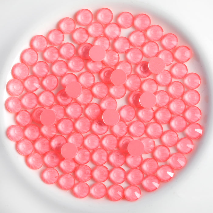 Beadsland Flat Back Crystal Rhinestones Round Gems For Nail Art And Craft Glue Fix - Red Mocha