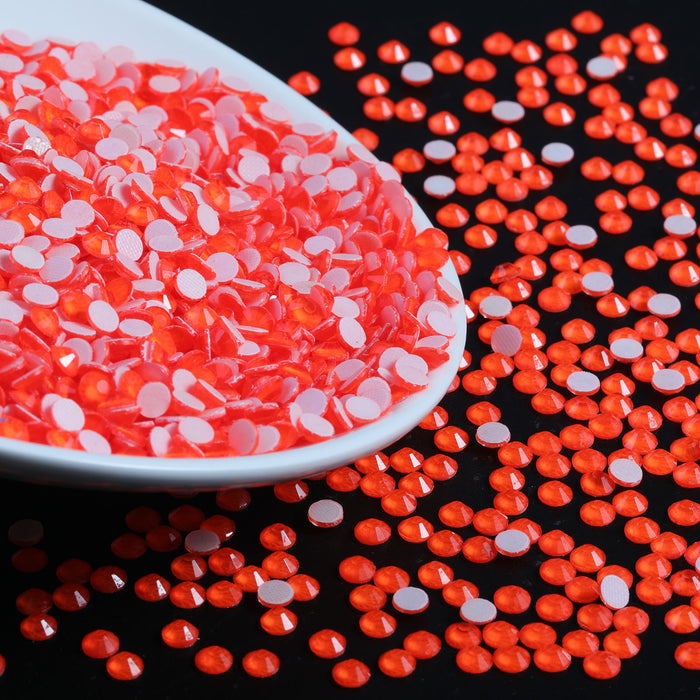 Beadsland Hotfix Rhinestones, Crystal Rhinestones for Crafts Clothes DIY Decoration-Neon Orange