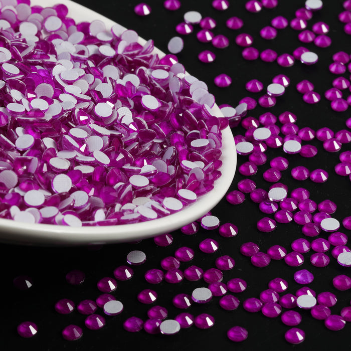 Beadsland Hotfix Rhinestones, Crystal Rhinestones for Crafts Clothes DIY Decoration-Neon Purple