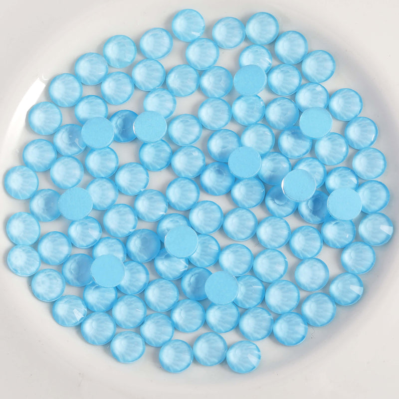 Beadsland Kristall-Strasssteine ​​mit flacher Rückseite, runde Edelsteine ​​für Nagelkunst und Bastelarbeiten, zum Kleben – Saphir