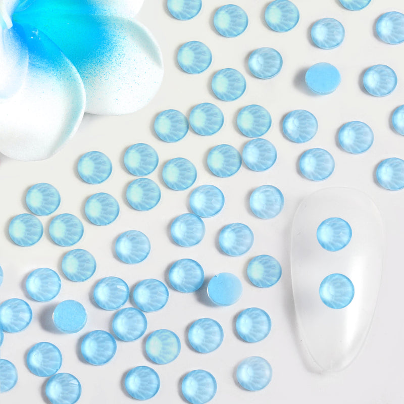 Beadsland Kristall-Strasssteine ​​mit flacher Rückseite, runde Edelsteine ​​für Nagelkunst und Bastelarbeiten, zum Kleben – Saphir