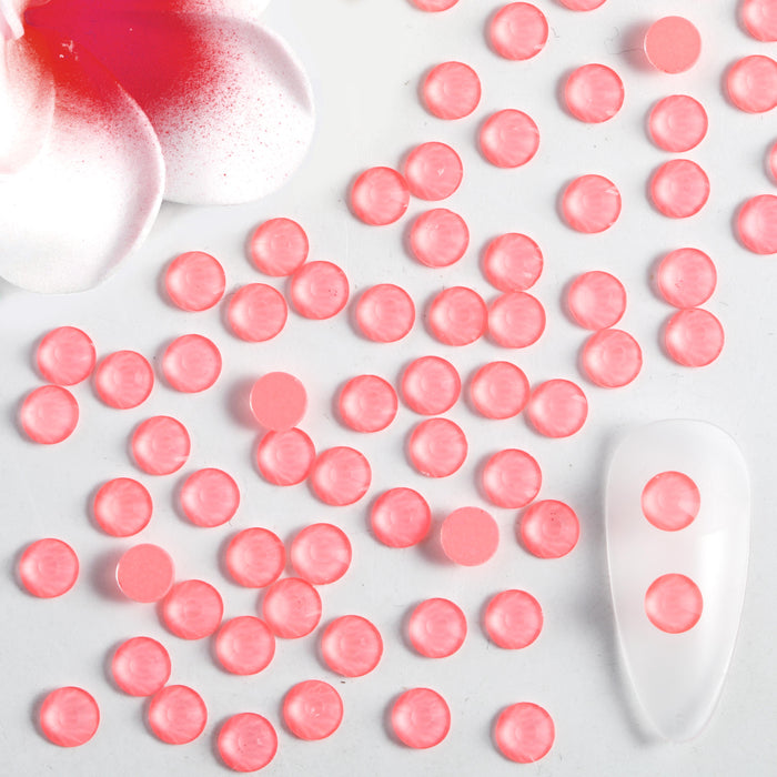 Beadsland Flat Back Crystal Rhinestones Round Gems For Nail Art And Craft Glue Fix - Mocha Red