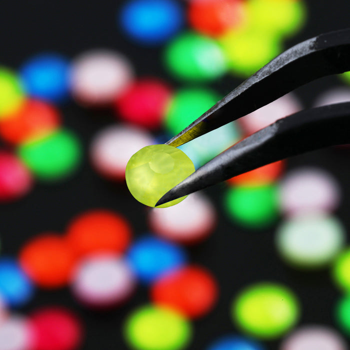 Beadsland Hotfix Rhinestones, Crystal Rhinestones for Crafts Clothes DIY Decoration-Neon Yellow