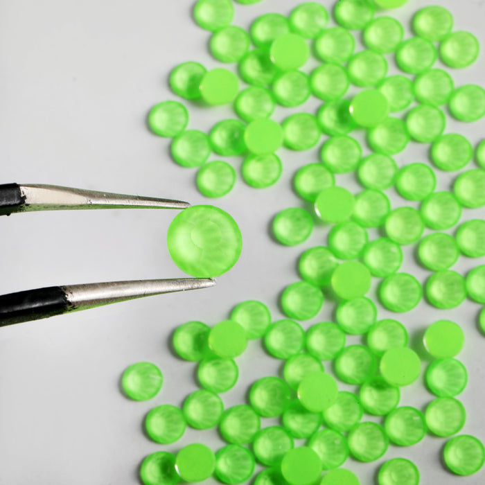 Beadsland Flat Back Crystal Rhinestones Round Gems For Nail Art And Craft Glue Fix - Mocha Green