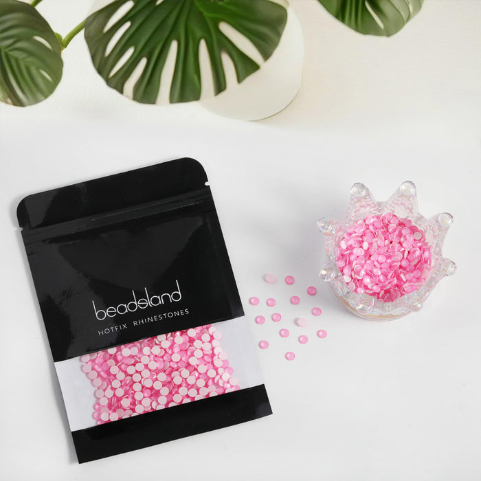 Beadsland Hotfix Rhinestones, Crystal Rhinestones for Crafts Clothes DIY Decoration-Neon Pink
