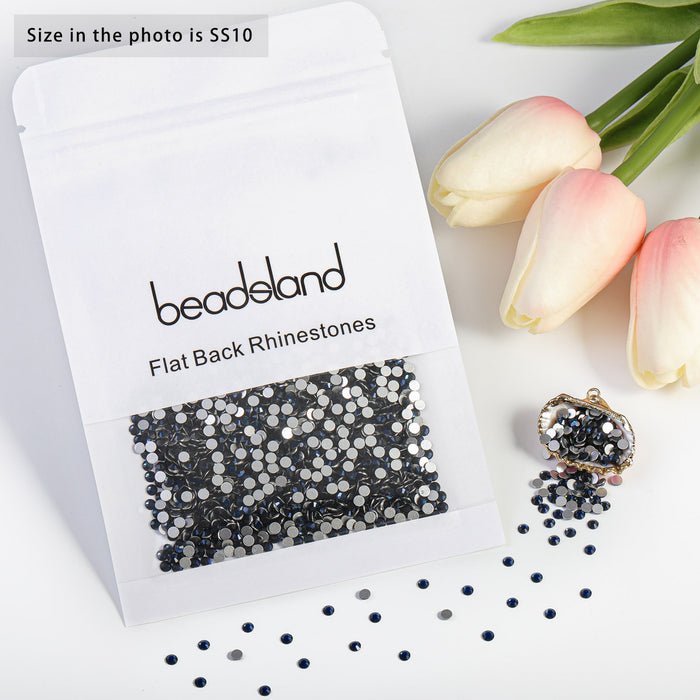 Beadsland Flat Back Crystal Rhinestones Round Gems For Nail Art And Craft Glue Fix - Montana