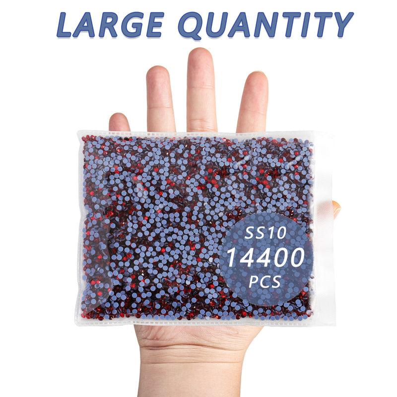 Beadsland Hotfix Rhinestones Bulk, Hot Fix Rhinestones for Crafts Clothes DIY Decoration, Siam