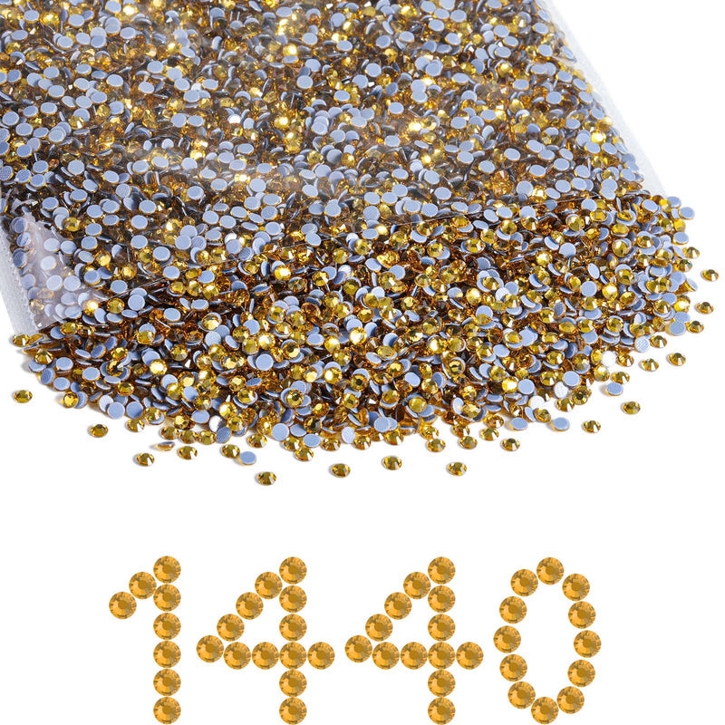 Beadsland Hotfix Rhinestones Bulk, Lemon Yellow