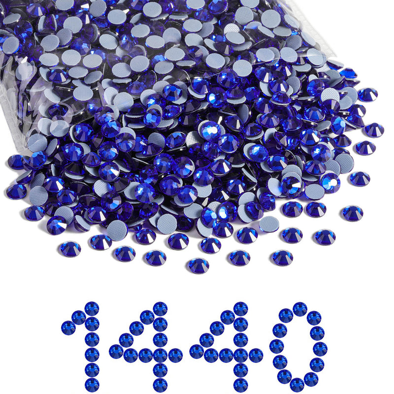 Beadsland Hotfix Rhinestones Bulk, Sapphire, Royal Blue