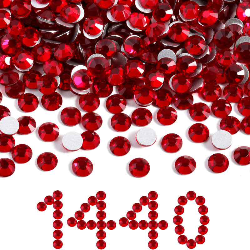 Beadsland Flat Back Crystal Rhinestones Bulk, Siam