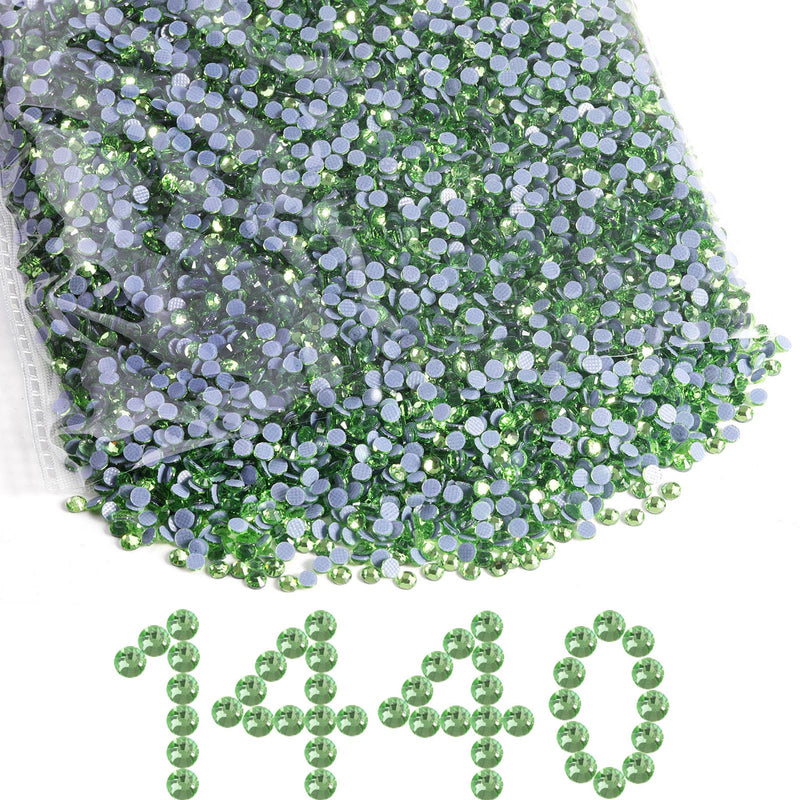 Beadsland Hotfix Rhinestones Bulk, Light Green