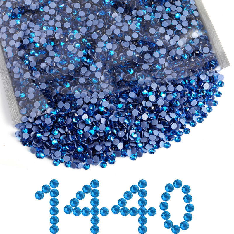 Beadsland Hotfix Rhinestones Bulk, Capri Blue