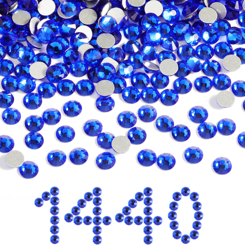 Beadsland Flatback Rhinestones a granel, 14400 piezas de diamantes de imitación para uñas, artesanías, ropa, decoración de bricolaje, SS6-SS30-Sapphire