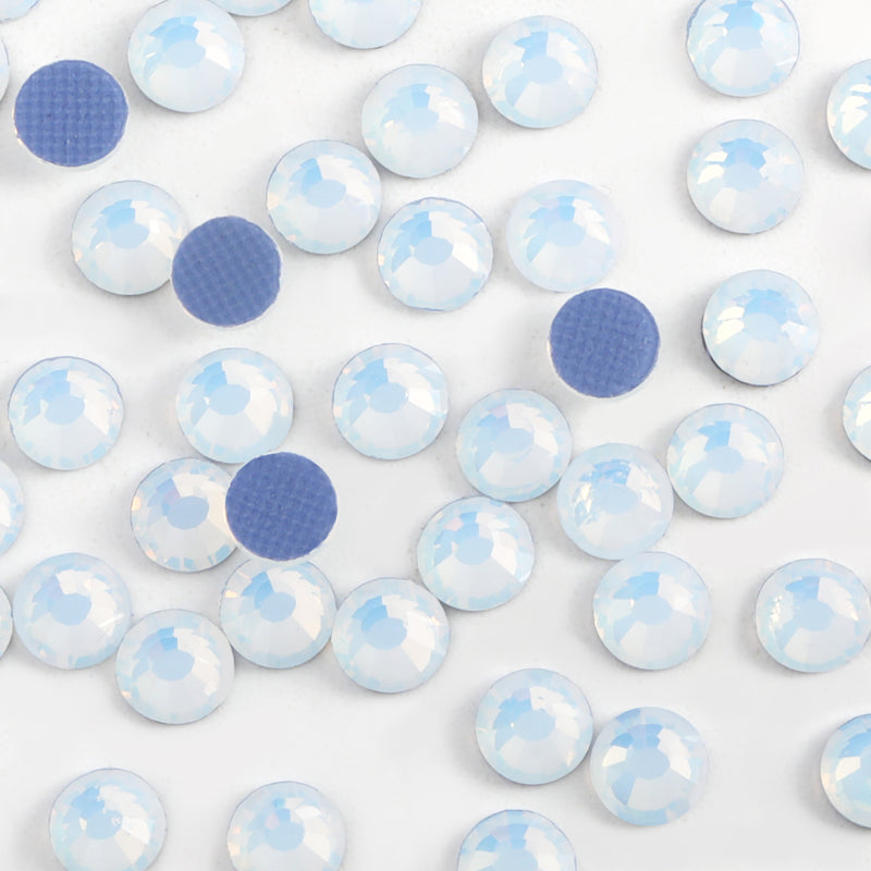 Beadsland Hotfix Rhinestones, Crystal Rhinestones for Crafts Clothes DIY Decoration - White Opal