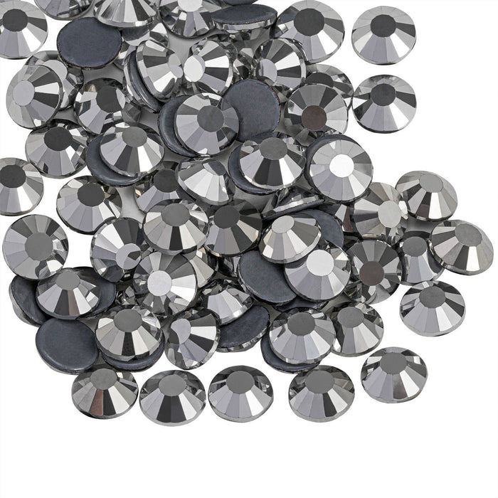 Beadsland Hotfix Rhinestones, Crystal Rhinestones for Crafts Clothes DIY Decoration- Silver Hematite