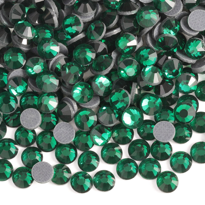 Hotfix Rhinestones Bulk for Crafts Clothes,Hotfix Crystals DIY Decoration, SS6-SS30 - Emerald