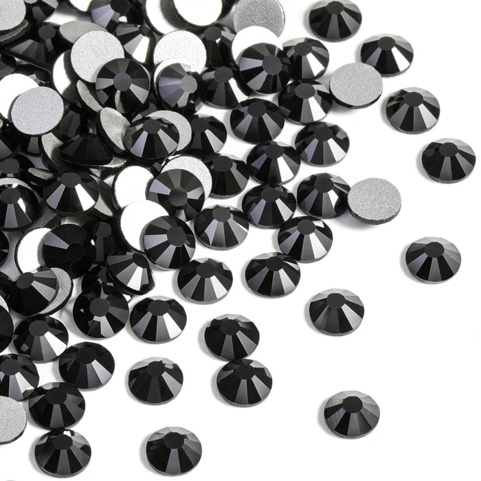 The Crafts Outlet Glass Rhinestones, Round DMC Hot-Fix, 2mm Tiny, 1440-pc, Black