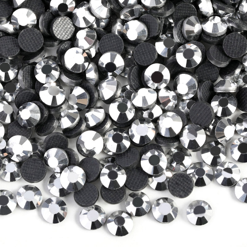 Hotfix Rhinestones Bulk for Crafts Clothes,Hotfix Crystals DIY Decoration, SS6-SS30 - Silver Hematite