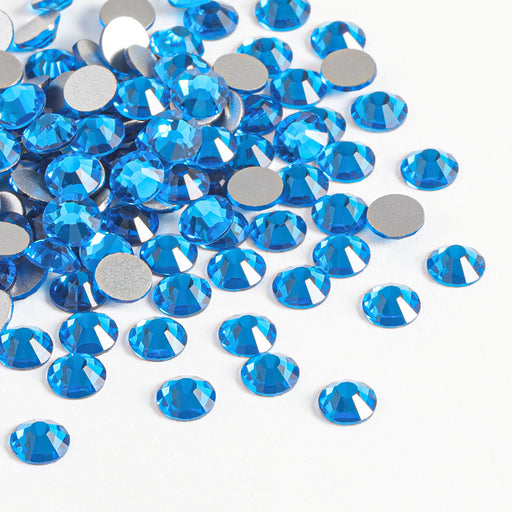 Beadsland Rhinestones for Makeup,8 Sizes 2500pcs Blue AB Flatback