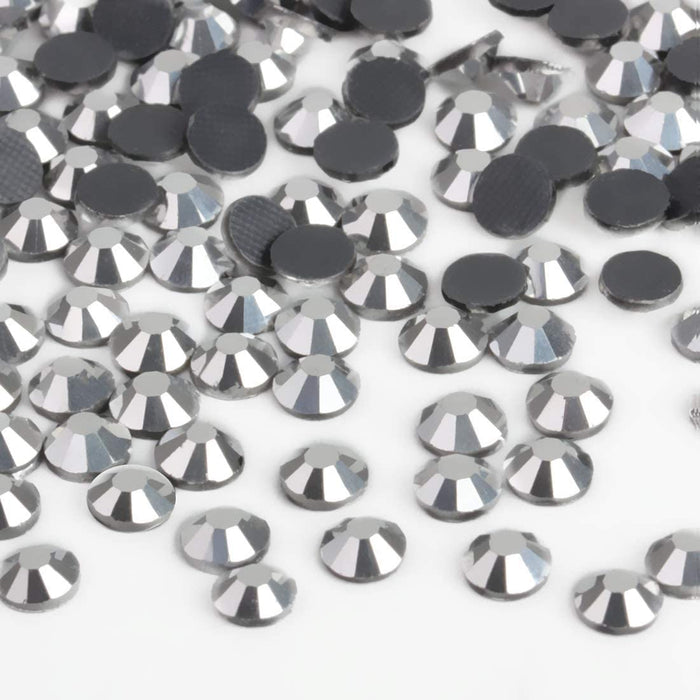 Beadsland Kristall-Hotfix-Strass, maschinengeschliffener Stein – Silberhämatit