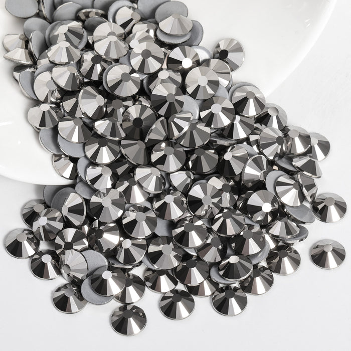 Beadsland Hotfix Rhinestones, Crystal Rhinestones for Crafts Clothes DIY Decoration- Hematite