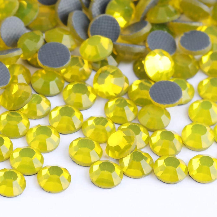 Beadsland Kristall-Hotfix-Strassstein, maschinengeschliffener Stein – Zitronengelb