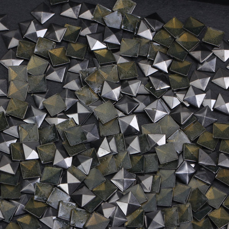Hotfix Flat Back Pyramid Studs - 1/4" Flatback Glue on Studs