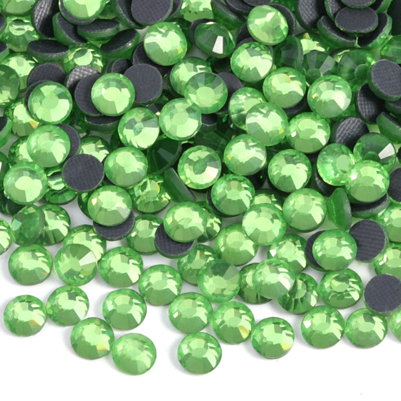 Hotfix Rhinestones Bulk for Crafts Clothes,Hotfix Crystals DIY Decoration, SS6-SS30 - Light Green