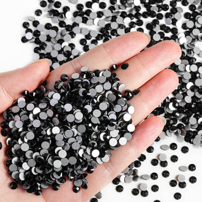 Beadsland Hotfix Rhinestones Bulk, Hot Fix Rhinestones for Crafts Clothes  DIY Decoration, Black Diamond