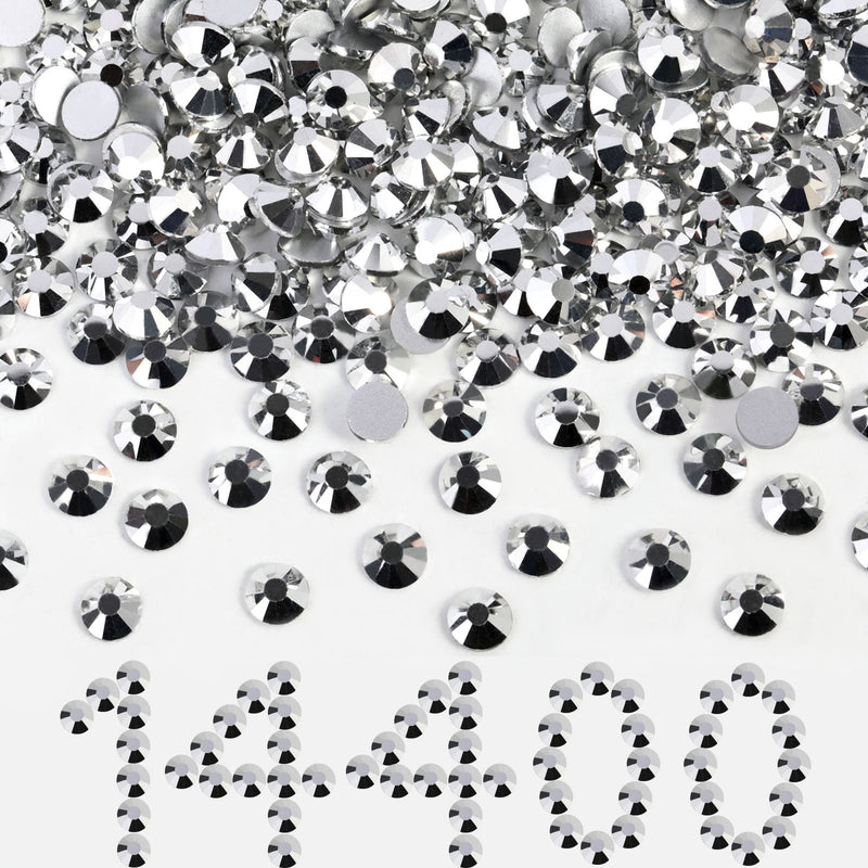 Beadsland Flatback Rhinestones Bulk, Rhinestones for Nails Crafts Clothes DIY Decoration, Silver Hematite