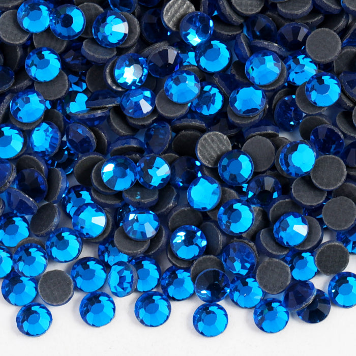 Hotfix Rhinestones Bulk for Crafts Clothes,Hotfix Crystals DIY Decoration, SS6-SS30 - Capri Blue