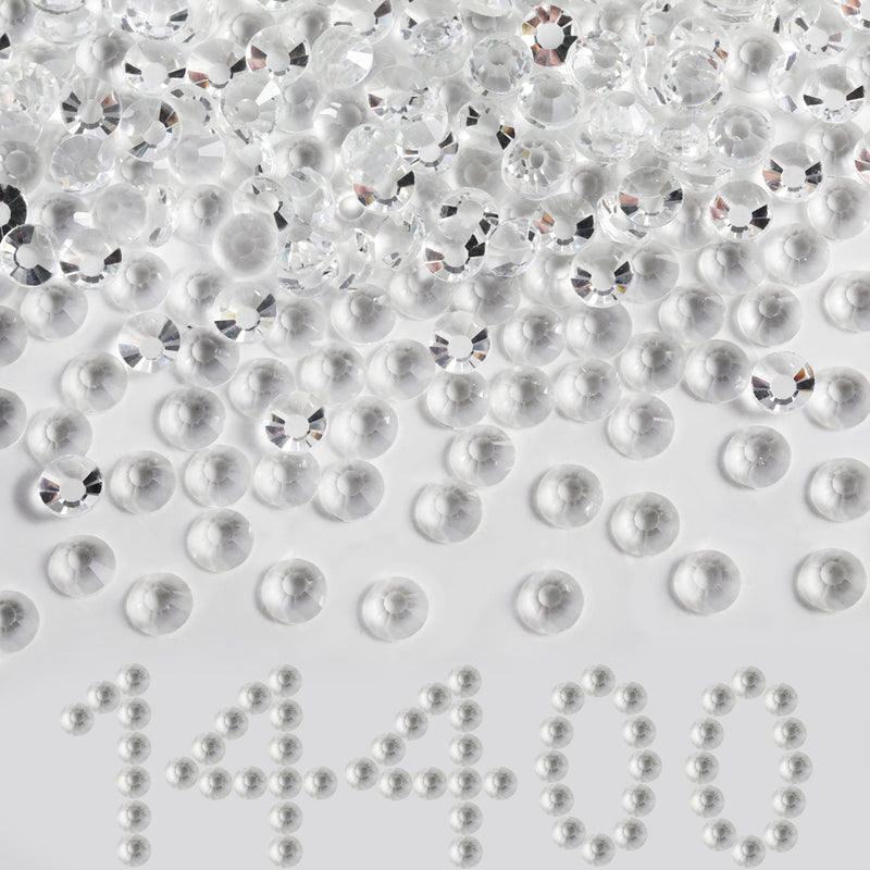 Beadsland Flatback Rhinestones Bulk, Rhinestones for Nails Crafts Clothes DIY Decoration, Transparent