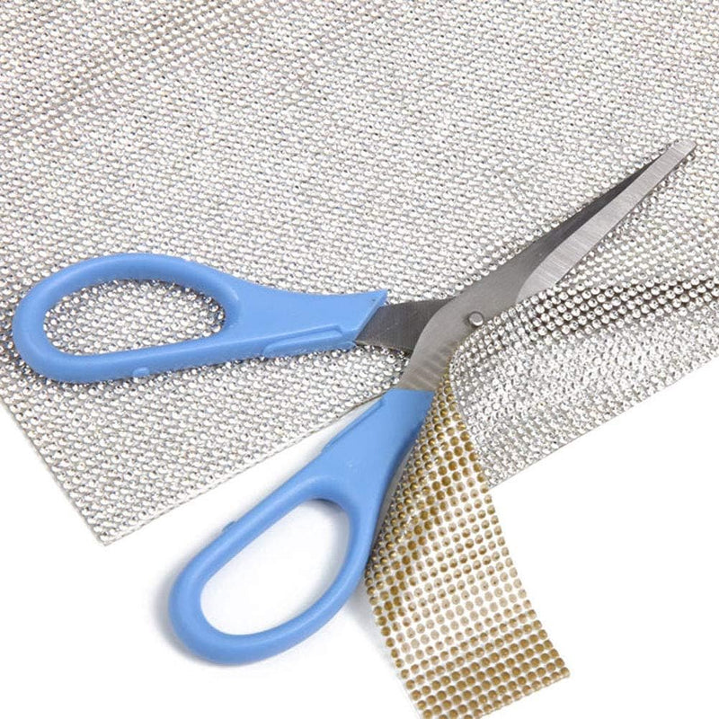 Beadsland 240X400mm Crystal Rhinestone Trim Hotfix Strass Crystal Mesh Banding Bridal Beaded Applique in Sheet for Dresses with 2mm Rhinestones (Crystal)