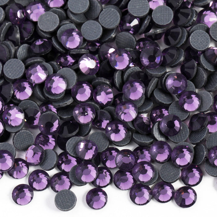 Hotfix Rhinestones Bulk for Crafts Clothes,Hotfix Crystals DIY Decoration, SS6-SS30 - Violet