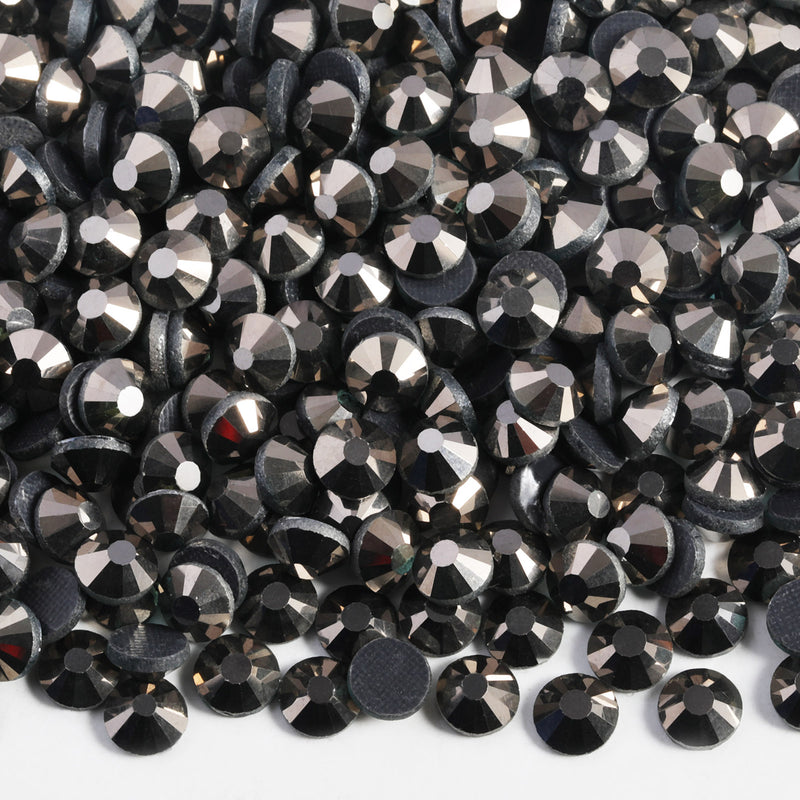 Hotfix Rhinestones Bulk for Crafts Clothes,Hotfix Crystals DIY Decoration, SS6-SS30 - Hematite