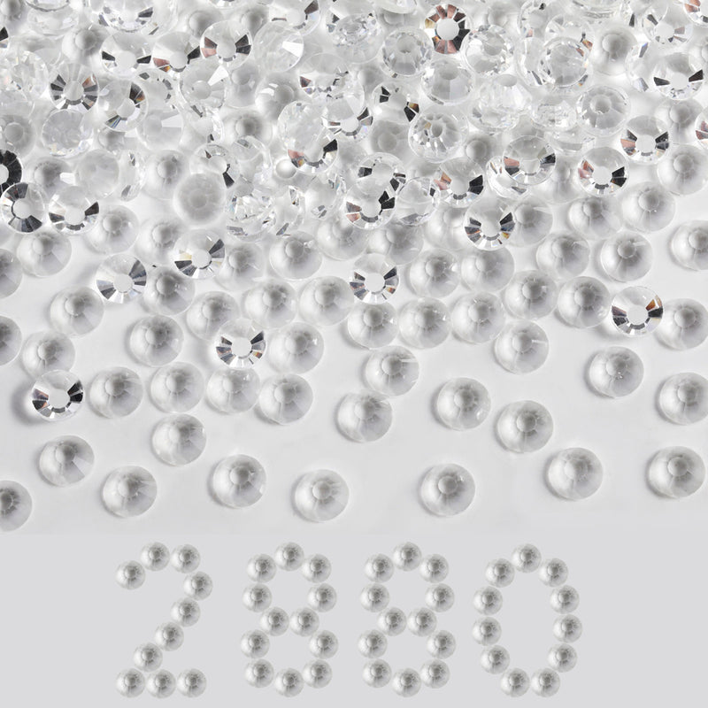 Beadsland Flatback Rhinestones Bulk, Rhinestones for Nails Crafts Clothes DIY Decoration, Transparent