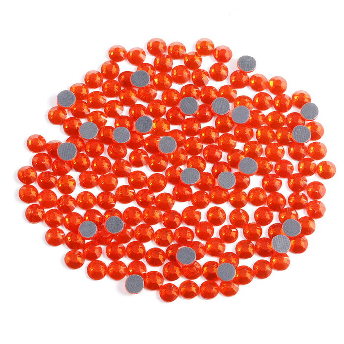 Diamantes de imitación Hotfix a granel para manualidades, decoración de bricolaje con cristales Hotfix, SS6-SS30 - naranja