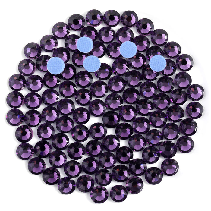 Hotfix Rhinestones Bulk for Crafts Clothes,Hotfix Crystals DIY Decoration, SS6-SS30 - Tanzanite
