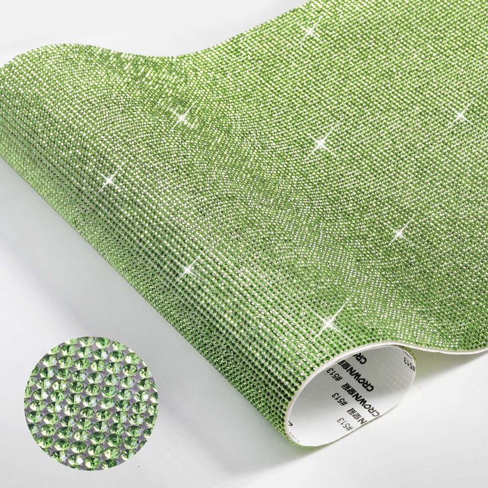 Beadsland Bling Rhinestone Sheet Self Adhesive Glitter Crystal Rhinestones Sticker DIY Gifts Car Decoration 15.75" x 9.45" (Light Green)
